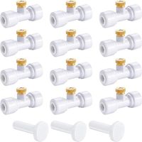 Buses D’Irrigation Kit 12Pcs de Brumisation en Laiton +12siège Pulvérisation,Système Brumisateur Extérieur,Arroseurs D'atomisation pour l'Irrigation l'Arrosage des Jardins Blanc -
