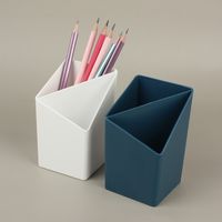 Lot de 2 porte-crayons de rangement pour pinceau maquillage et brosse de coiffeuse – Seau organiseur bureau, crayon sourcils, beauté (Style B)–DELKEVIC