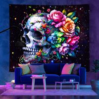 UV-fluoreszierender Wandteppich-Hintergrundstoff im angesagten Stil, Wandteppich-Raumdekoration, Halloween-Wandteppich, 73 x 95 cm