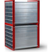 RR Industrietechnik Wabenregal RWR-81/1 1000x1000x1000mm mit 81 Fächern RAL 7016 Anthrazitgrau