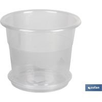 Maceta Orquidea Transparente17x14+ Plato 14.5cm