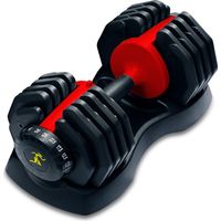 Centurion Supports Urban25 Single Home Fitness Black Red Adjustable Smart Dumbbell from 2.5kg up to 25kg Training Weights