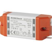 Basetech LD-12-15 Trasformatore per LED Tensione costante 15 W 1.25 A adatto per mobili, Sovratensione, Montaggio su su