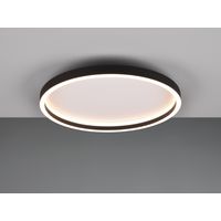 Flache LED Deckenleuchte ROTONDA Schwarz Rund, Ø 35cm