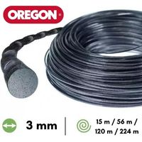 Fil débroussailleuse Rond Torsade Nylium Silencio Noir ø3.0mm/15m Oregon 800005