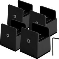 4 Pcs Furniture Risers 2 Inch, Adjustable Bed Risers with Screw Clamp, Supports 5000LB, Chair Risers for Heavy Load, Furniture Risers for Bed, Table
