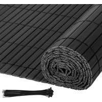 Jiubiaz Cañizo de PVC para jardín, balcón y terraza – Privacidad y protección contra el viento,Apto para jardines en balcones Gris 180 x 800cm