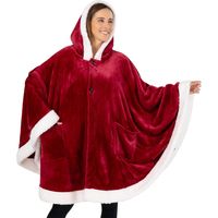 Couverture prête-à-porter pour femme adulte, couverture polaire douillette avec capuche, châle super doux, plaid d'ange