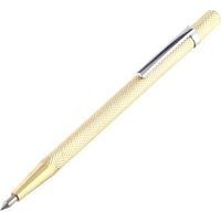 Tnfeeon Stylo de gravure portable - Stylo de gravure - Outil de gravure transparent et fin - En céramique - Pour des lignes précises - Doré.