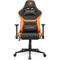 Cougar Armor One V2 F - Silla para juegos, superficie de tela tejida, reposabrazos plegables 4D, reclinable de 155°, ajuste de altura de elevación de pistón, soporte de peso de hasta 120 kg, color