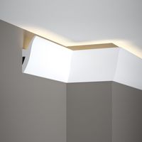 Lichtleiste "QL009" (Mardom Decor) - Stuckleiste für indirekte Beleuchtung (aus hochfestem Polyurethan) inkl. Reflexionsklebeband