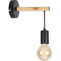 Applique murale Candellux IZZY bois/noir 1xE27 IP20