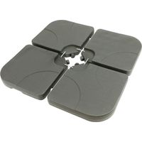 MaxxGarden Supporto per Ombrellone - Set di 4 Pesi per Supporti per Ombrellone, 50 x 50 x 7,5 cm, da Riempire con Acqua o Sabbia, Fino a 100 kg
