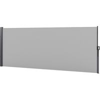 Tenda laterale retrattile 400x160 cm maniglia metallo alluminio poliestere grigio chiaro