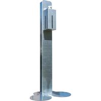 Support désinfectant itb solution acier gris hauteur réglable