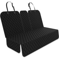 Dog Car Seat Cover Waterproof, Non-Slip, Scratch-Proof & Easy-to-Clean Protector for 60/40 Split Bench Seats in Cars & SUVs, Black, Standard - 52" W