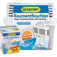 Humydry Raumentfeuchter Premium + 3 Nachfüll Tabs a 500 Gramm