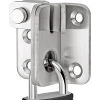 Cierre deslizante de acero inoxidable para puerta de garaje, baño, garaje, ventana, apertura a la izquierda, plateado, modelo grande