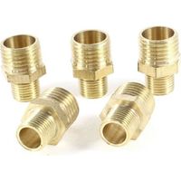 Sourcingmap a13073100ux0028-5pezzi da 1/4"a 1/8 pt" pt filetto maschio in ottone accoppiamento del tubo raccordo diritto