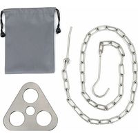 Campfire Grill Tripod, Camping Tripod Hanging Bracket, Camping Tripod Pot Hook, Camping Pot Tripod, Portable Pot Barbecue Hook, for Campfire Pot