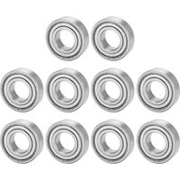 Roulements à billes en acier inoxydable S6004ZZ, lot de 10 pièces avec couvercles anti-poussière pour machines