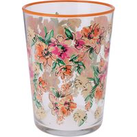 Großes Glas mit Blumenmuster, 510 ml