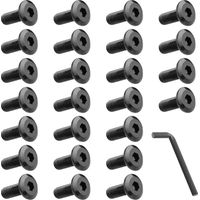 Senkkopfschrauben, 25 Stück, Innensechskant mit Innensechskantschlüssel, in A2 V2A, Vollsechskantgewinde, M6x16 mm