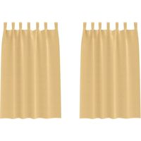 Rideaux occultants,Rideaux anti-lumière avec des rideaux Beige Polyester CFW86000