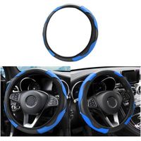 Car Steering Wheel Cover, Soft Microfiber Leather Steering Wheel Cover, Breathable Microfiber Leather Steering Wheel Cover, Non-slip Breathable Steering Wheel Cover for Sedan, Van, Truck, SUV (Blue)