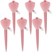 CSPARKV 17,7 x 5,9 cm, 6 piezas, artefacto para regar flores, globo, pinchos para regar plantas, estacas para regar, inserto para maceta con autorriego, bebedero para plantas, color rosa