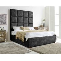 Madelyn Granite Oakland Fabric King Bed Frame