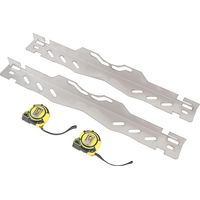 Outil d'alignement de Roues, Plaques d'alignement 'Orteils en Acier Inoxydable Robustes avec Rainure Anti-Chute pour Voiture Camion SUV, Comprend 2 Mètres Ruban, Mesure Précise des Roues