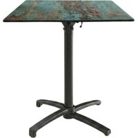 Table Pliable 59x59 cm plateau Compact modèle TABLE CLEMATITE COMPACT pied T-One