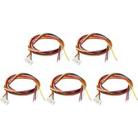 Lot de 5 câbles de connexion pour moteur pas à pas, 4 broches, 1 m, pour imprimante 3D (4 fils).