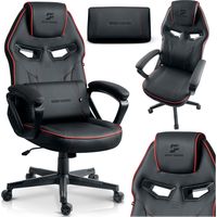 Gaming Chair with Lumbar Support, Adjustable Height, 360 Rotation