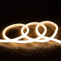 LED Streifen Neon Dimmbar 220V Rund 8W/m Schnitt 100cm IP65 N-FLEX14 nach Maß Neutralweiß 15 m