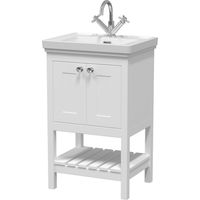 500mm Bathroom Vanity Unit Wash Basin Sink Cabinet Furniture White Traditional