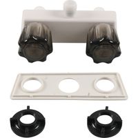 Ortviai Robinetterie de douche pour camping-car – Van – avec sélecteur 4 pouces et double commande, blanc et brun
