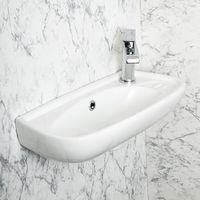 Lavabo sospeso ELFY 51 cm in ceramica