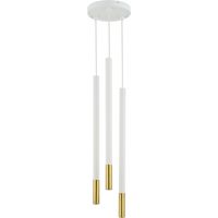 Suspension Sopel Due blanc-or 3 tubes G9 Sigma LED métal