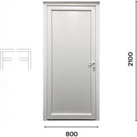 Portoncino d'ingresso in Pvc Base - 800 X 2100 APERTURA TIRARE A SINISTRA VISTA INTERNA