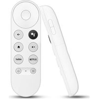 G9N9N Télécommande Vocale Bluetooth - Remplacement pour Google Chromecast TV 4K Snow/Google TV, Compatible avec Chromecast 4K HDR Streamer, Boutons Netflix & Youtube Intégrés