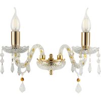 Lampada applique 35 cm in cristallo DALLAS a 2 luci ORO