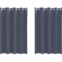 Rideaux occultants,Rideaux anti-lumière avec des rideaux Anthracite Polyester CFW82770