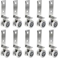 Sliding Door Caster, Pack of 10 Sliding Door Casters, Sliding Bay Window Caster, for Sliding Doors, Showers, Curtains and Furniture, Diameter 19 mm