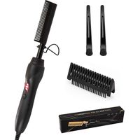 Peigne lisseur électrique professionnel, peigne chauffant haute température, lisseur à peigne chauffant, peigne chauffant électrique, peigne en céramique, fer à friser portable et sécurisé, brosse cha