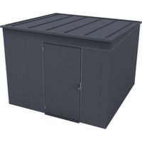 WEKA Gary Metallgerätehaus anthrazit 8 m² Gerätehaus aus Metall in Anthrazitgrau, Geräteschrank mit 0,7 mm Wandstärke Gartenhaus