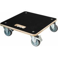 Carro Nature de madera negra 38 x 38 cm capacidad 250 kg