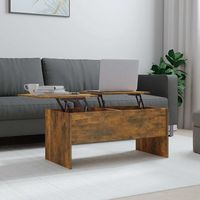 Coffee Table Smoked Oak 102x50,5x46,5 cm Engineered Wood vidaXL