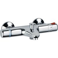 Eurosanit – Mitigeur thermostatique de baignoire – Finition chromée – Entraxe 150 mm – Bec anti-calcaire – Réglage température avec sécurité 38°C